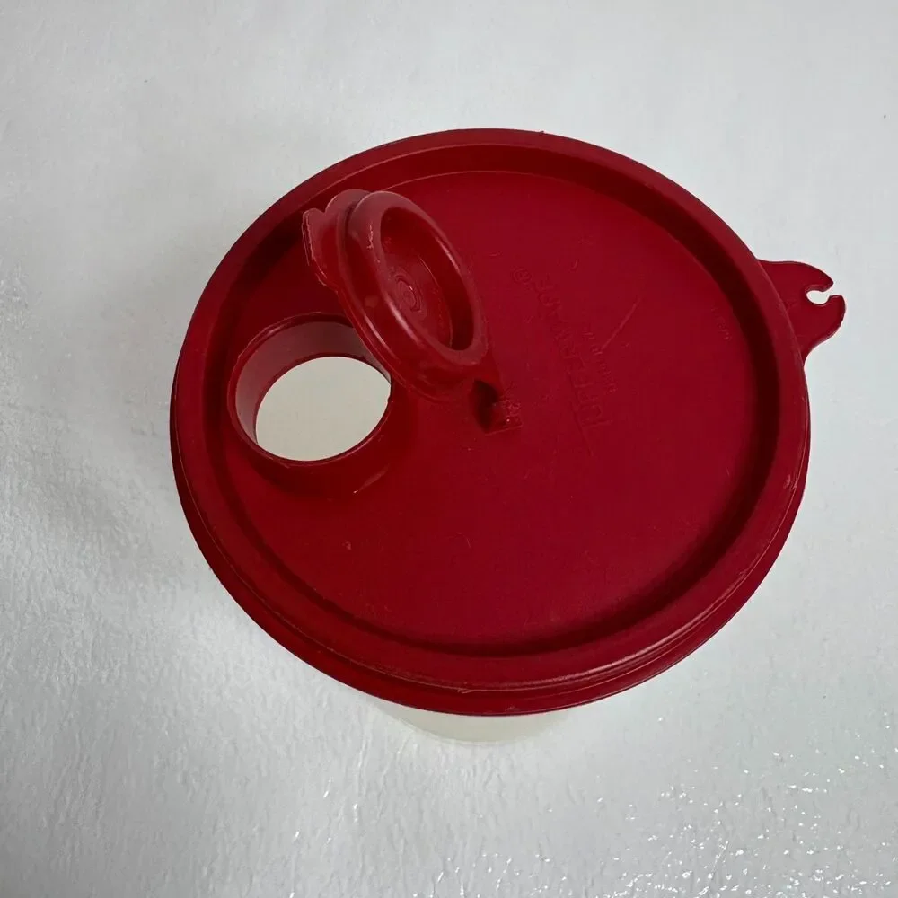 Tupperware #321 Vintage Modular Mate Container with Pour Spout Lid Red